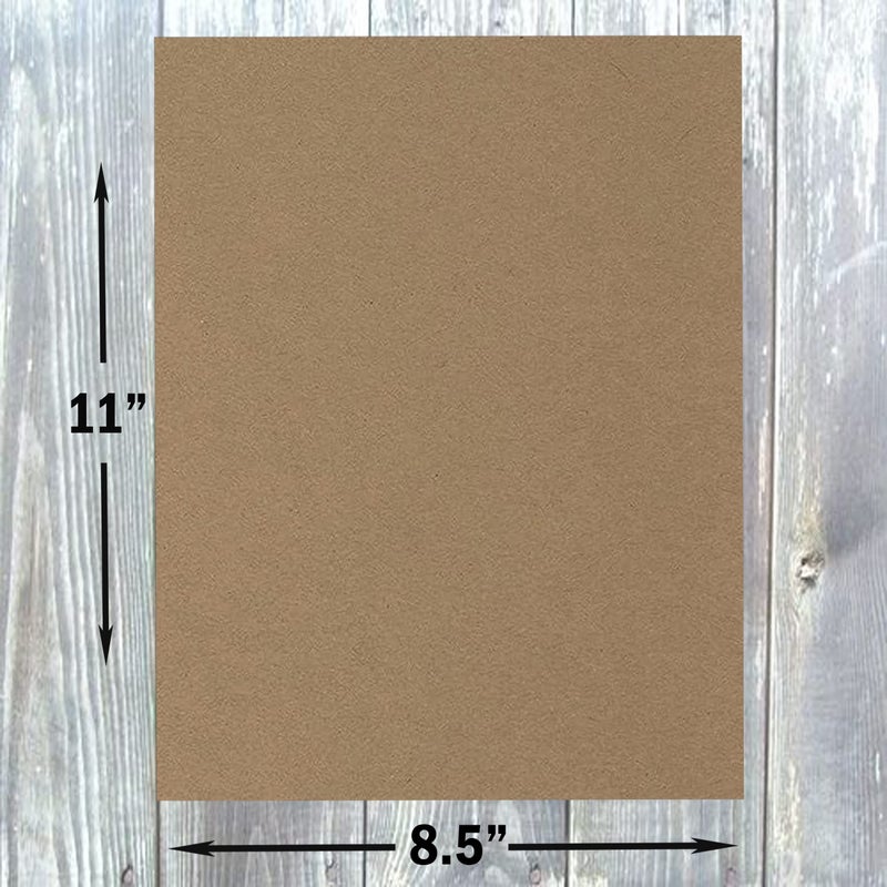 Hamilco Brown Colored Kraft Cardstock Paper - 8 1/2 x 11" Heavy Weight 80 lb Cover Card Stock - Scrapbook Craft Stationery Papers for Printer â€“ 50 Pack - Image 3